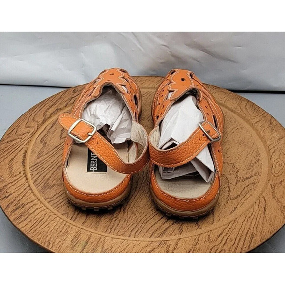 Bernie Mev Women's Orange Sandal Size 37EU / 6.5 US Slip-On Flats - Picture 6 of 14